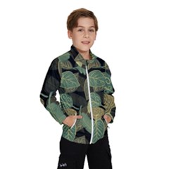 Autumn Fallen Leaves Dried Leaves Kids  Windbreaker by Simbadda