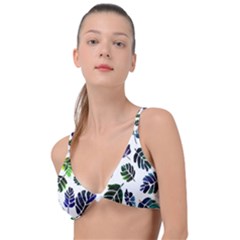 Leaves Watercolor Ornamental Decorative Design Knot Up Bikini Top by Simbadda