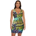 Tree Magical Colorful Abstract Metaphysical Draped Bodycon Dress View1
