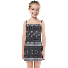 Abstract Art Artistic Backdrop Black Brush Card Kids  Summer Sun Dress by Simbadda