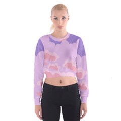 Sky Nature Sunset Clouds Space Fantasy Sunrise Cropped Sweatshirt by Simbadda