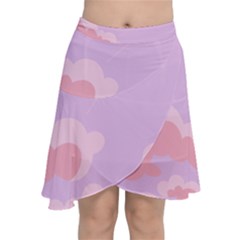 Sky Nature Sunset Clouds Space Fantasy Sunrise Chiffon Wrap Front Skirt