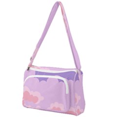 Sky Nature Sunset Clouds Space Fantasy Sunrise Front Pocket Crossbody Bag by Simbadda