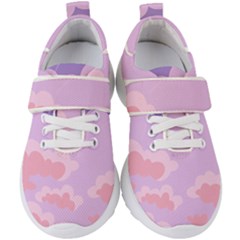 Sky Nature Sunset Clouds Space Fantasy Sunrise Kids  Velcro Strap Shoes by Simbadda