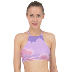 Sky Nature Sunset Clouds Space Fantasy Sunrise Halter Bikini Top by Simbadda