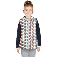 Stickman Kids Doodle Paper Children Group Kids  Hooded Puffer Vest