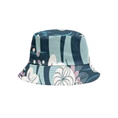 Flowers Pattern Floral Ocean Abstract Digital Art Bucket Hat (kids) by Simbadda