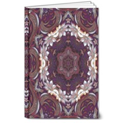 Rosette Kaleidoscope Mosaic Abstract Background 8  X 10  Hardcover Notebook