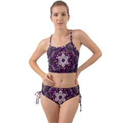 Rosette Kaleidoscope Mosaic Abstract Background Art Mini Tank Bikini Set