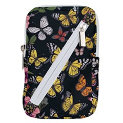 Flowers Butterfly Blooms Flowering Spring Belt Pouch Bag (small) by Simbadda