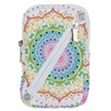 Mandala Pattern Rainbow Pride Belt Pouch Bag (Small) View1