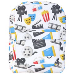 Cinema Icons Pattern Seamless Signs Symbols Collection Icon Full Print Backpack by Simbadda