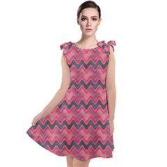 Background Pattern Structure Tie Up Tunic Dress by Simbadda