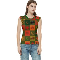 Space Pattern Multicolour Women s Raglan Cap Sleeve Tee by Simbadda