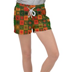 Space Pattern Multicolour Women s Velour Lounge Shorts by Simbadda