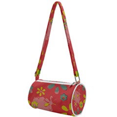 Flowers Pattern Mini Cylinder Bag