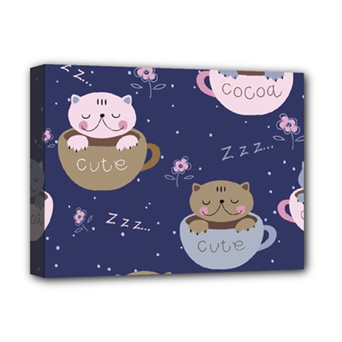 Cute Kittens Sleep Sweetly Mugs Deluxe Canvas 16  x 12  (Stretched) 