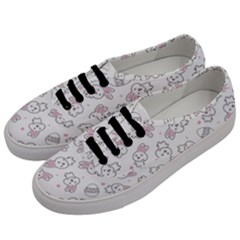 Cute Pattern With Easter Bunny Egg Men s Classic Low Top Sneakers by Simbadda