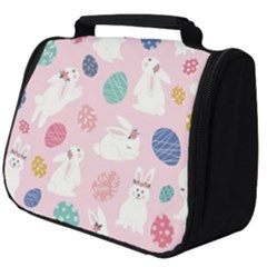 Cute Bunnies Easter Eggs Seamless Pattern Full Print Travel Pouch (big) by Simbadda