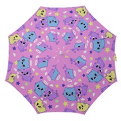 Seamless Pattern With Cute Kawaii Kittens Straight Umbrellas by Simbadda