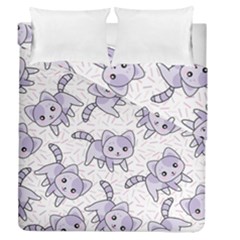 Cats Pattern Design Duvet Cover Double Side (queen Size) by Simbadda