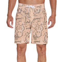 Cat Background Men s Beach Shorts