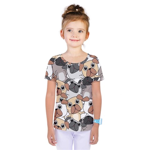 Many Dogs Pattern Kids  One Piece Tee by Simbadda