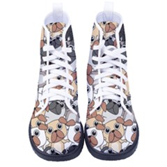 Many Dogs Pattern Men s High-top Canvas Sneakers by Simbadda