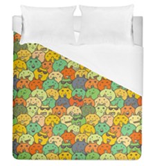 Seamless Pattern With Doodle Bunny Duvet Cover (Queen Size)