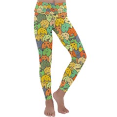 Seamless Pattern With Doodle Bunny Kids  Lightweight Velour Classic Yoga Leggings