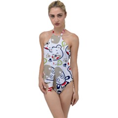 Animals Pattern Go With The Flow One Piece Swimsuit by Simbadda