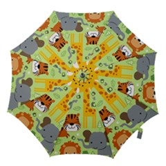 Seamless Pattern Vector With Animals Wildlife Cartoon Hook Handle Umbrellas (large) by Simbadda