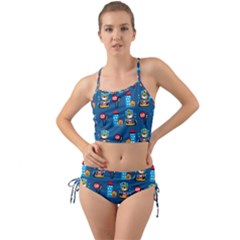 Racing-car-printing-set-cartoon-vector-pattern Mini Tank Bikini Set