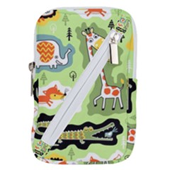 Seamless-pattern-with-wildlife-animals-cartoon Belt Pouch Bag (small) by Simbadda