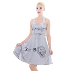 (2)dx Hoodie  Halter Party Swing Dress  by Alldesigners