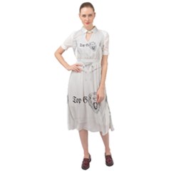 (2)dx Hoodie  Keyhole Neckline Chiffon Dress by Alldesigners