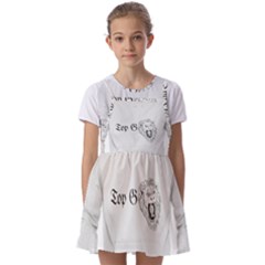 (2)dx Hoodie  Kids  Short Sleeve Pinafore Style Dress by Alldesigners