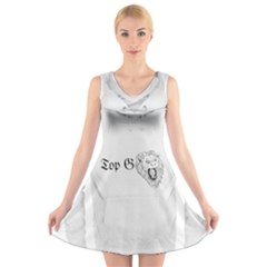 (2)dx Hoodie V-neck Sleeveless Dress by Alldesigners