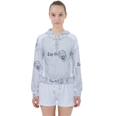 (2)dx Hoodie Women s Tie Up Sweat by Alldesigners