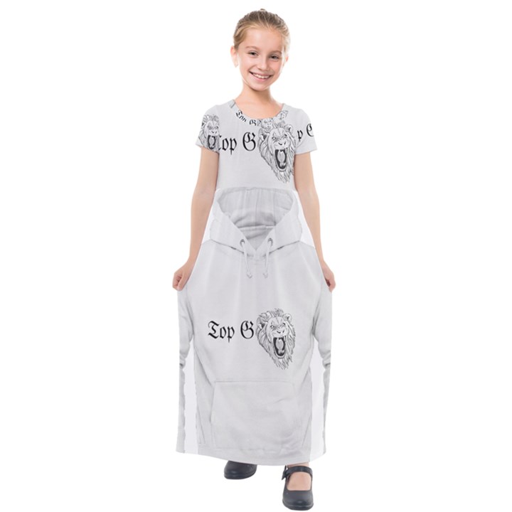 (2)Dx hoodie Kids  Short Sleeve Maxi Dress