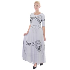 (2)dx Hoodie Half Sleeves Maxi Dress by Alldesigners