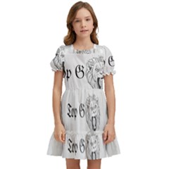 (2)dx Hoodie Kids  Puff Sleeved Dress by Alldesigners