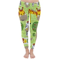 Funny Animals Cartoon Classic Winter Leggings by Simbadda