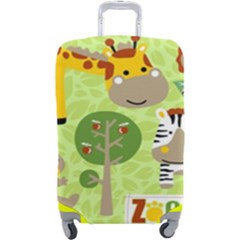 Funny Animals Cartoon Luggage Cover (large) by Simbadda