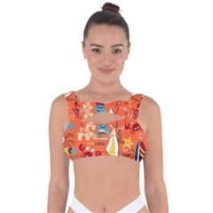 Seamless Pattern Vector Beach Holiday Theme Set Bandaged Up Bikini Top