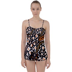 Trendy Mix Animal Skin Prints Babydoll Tankini Set by Simbadda