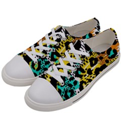 Seamless Leopard Wild Pattern Animal Print Men s Low Top Canvas Sneakers by Simbadda