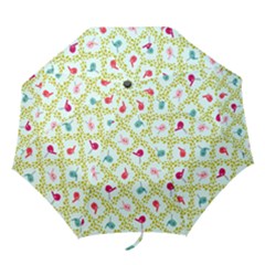 Birds Pattern Background Folding Umbrellas by Simbadda