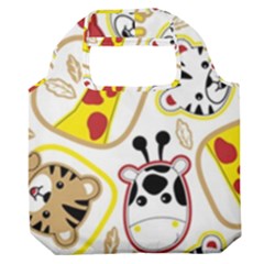 Vector Seamless Pattern Nice Animals Cartoon Premium Foldable Grocery Recycle Bag by Simbadda