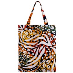 Abstract Geometric Seamless Pattern With Animal Print Zipper Classic Tote Bag by Simbadda